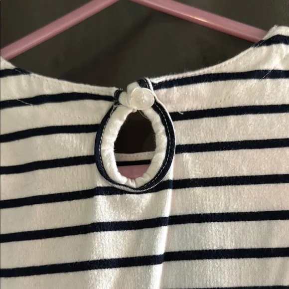 Striped Dress with Embroidered Rainbow Design - Picture 3 of 5